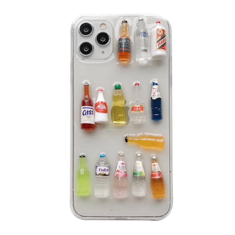 Soft Case Hp Gambar Botol Wine / Bir diy Untuk iPhone 13 / 12 / 11promax / X / XS MAX / XR / SE / 2022 2020 / 7 / 8plus
