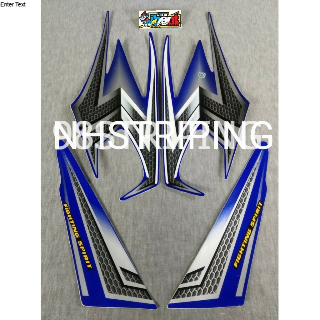 STRIPING RX KING BIRU PUTIH  2004 STIKER LIS POLET ORI YAMAHA