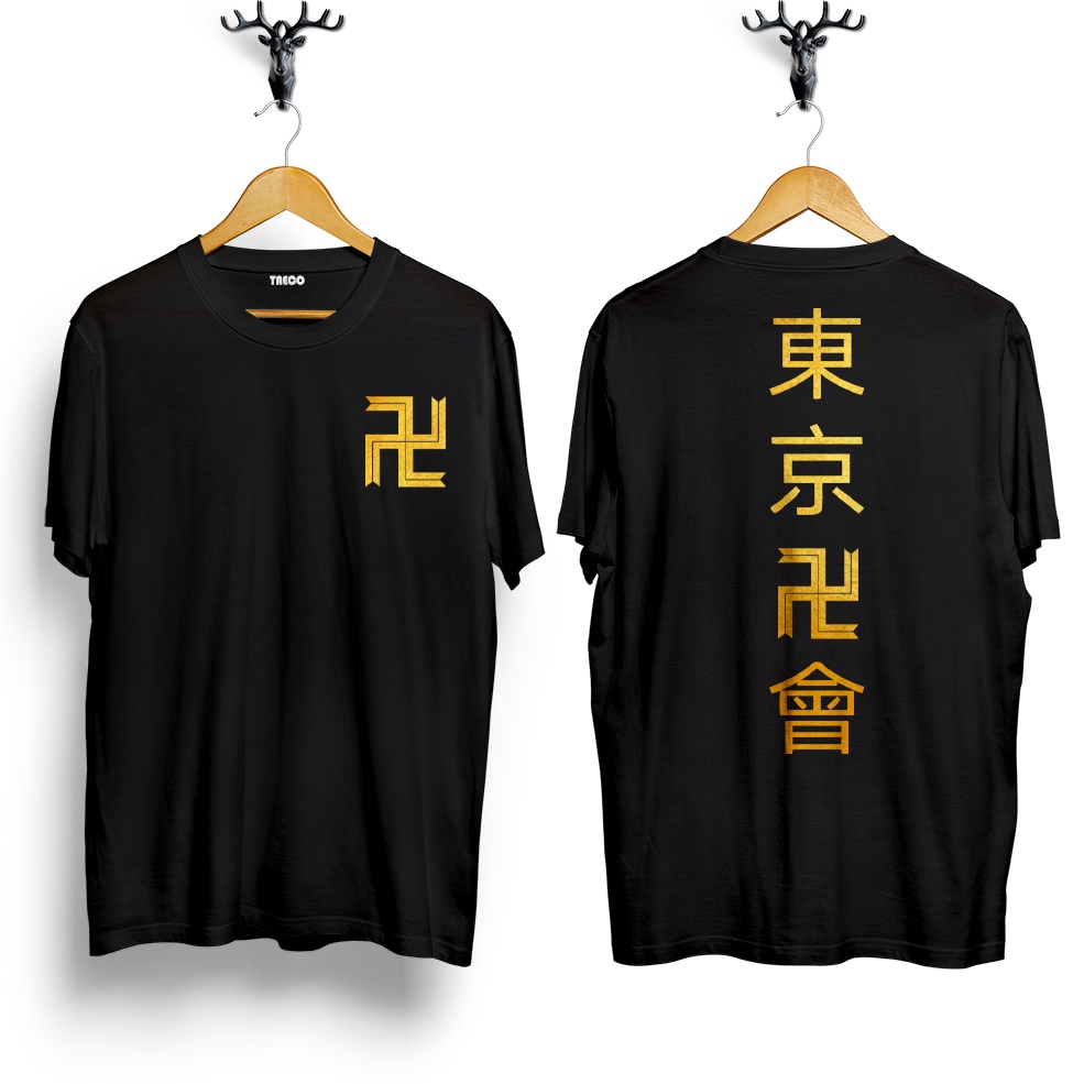 Baju Kaos Distro TOKYO REVENGERS KANJI GOLD/ baju GENG TOKYO MANJI / baju mikey/ baju TOMAN /baju touman / Baju kaos anime/ Valhalla/baju tokyo revengers mikey jubah/valhalla tokyo revengers