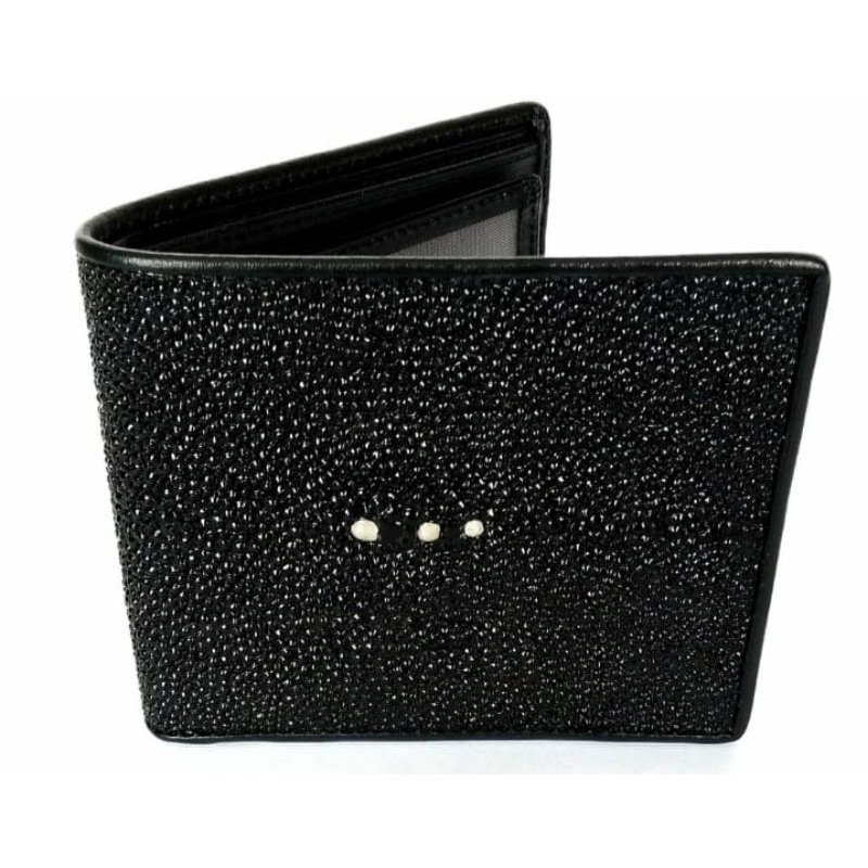 dompet lipat pria kulit ikan pari titik htm