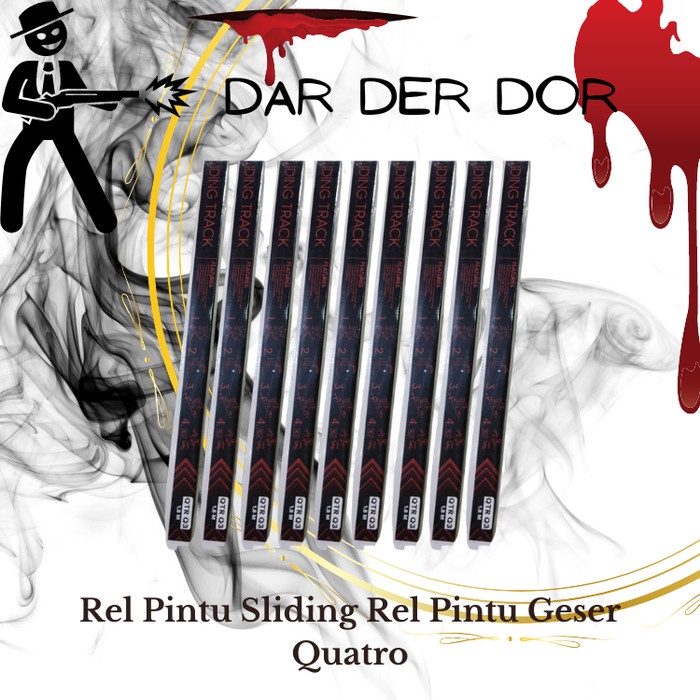 Rel Pintu Sliding Rel Pintu Geser 1,8mtr - 2,4 mtr Quatro