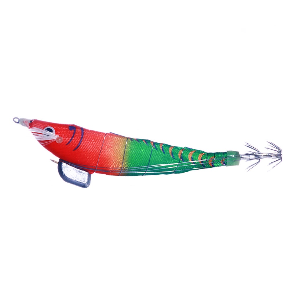 Hengjia 1pc Umpan Pancing Cumi-Cumi Luminous 12CM / 14.3G Bahan Plastik Keras Shrimp Baits Luminous Squid Jigs Hook