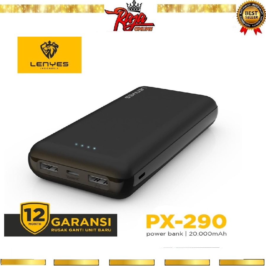 PX290-LENYES PX290 20000mah powerbank 2usb portable high real capacity