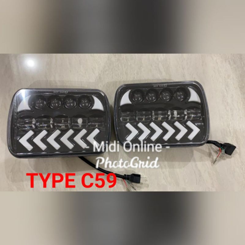 Lampu Daymaker Kotak 7 Inchi - Lampu Daymaker Jeep L300