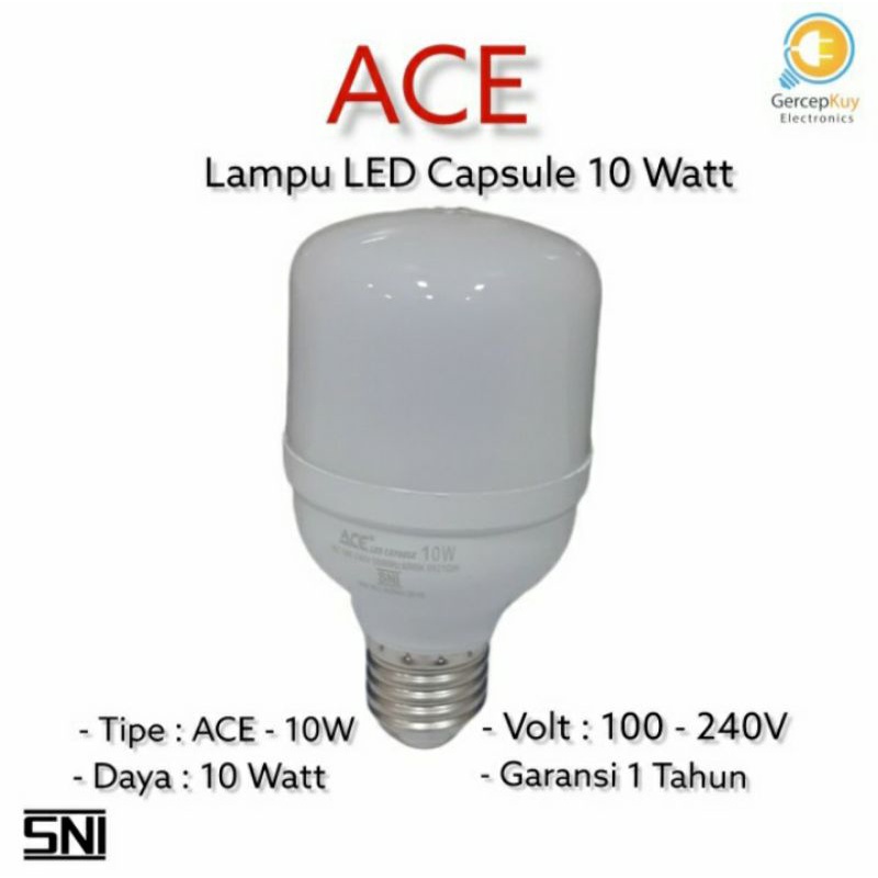 Lampu LED Capsule ACE 10 Watt Putih E27