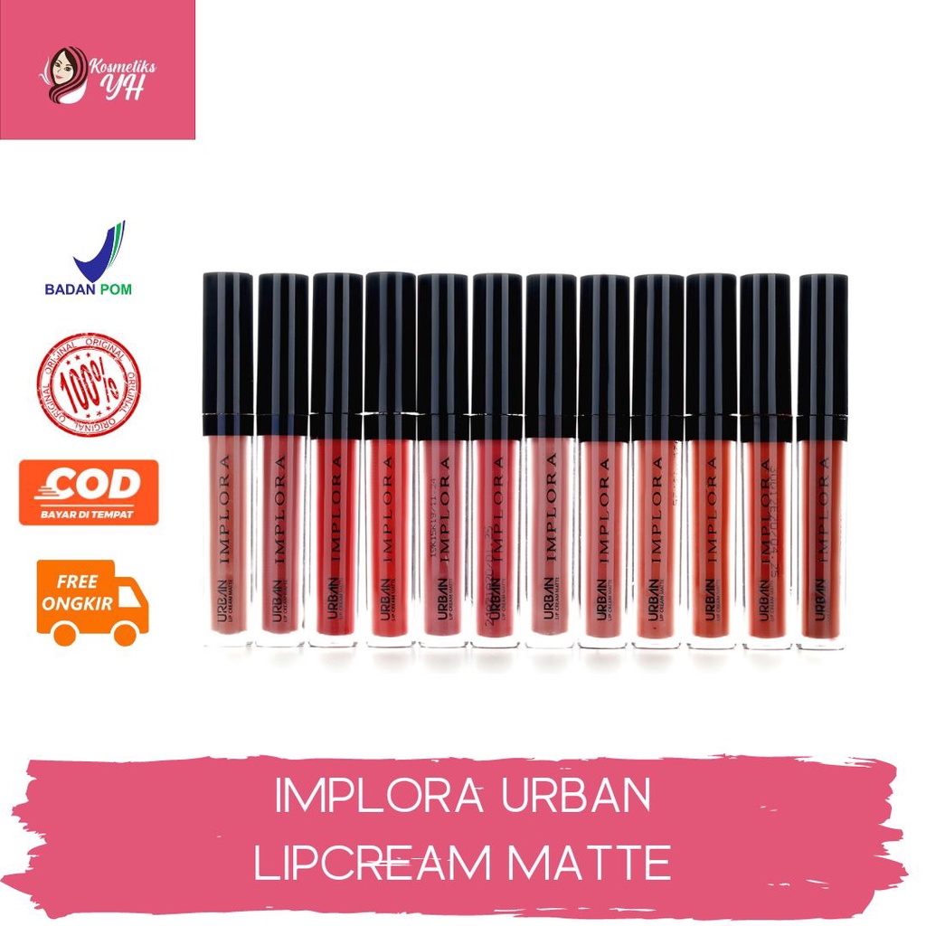 IMPLORA LIP CREAM LIPSTIK IMPLORA MATTE LIP CREAM DAN IMPLORA URBAN LIP CREAM MATTE