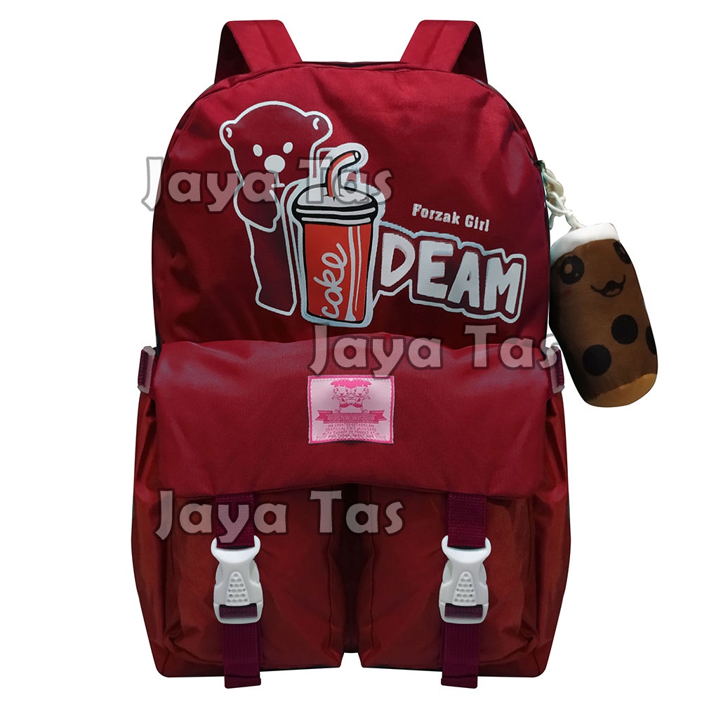 TAS ANAK SEKOLAH PEREMPUAN TAS ANAK SD SMP TAS BOBA TAS KOREA GRATIS BONEKA BOBA 1418