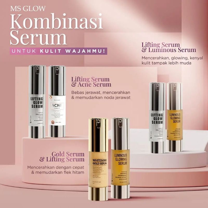 bisa COD  SERUM MS GLOW ORIGINAL / SERUM LIFTING / SERUM LUMINOUS / SERUM ACNE / SERUM PEELING / SER