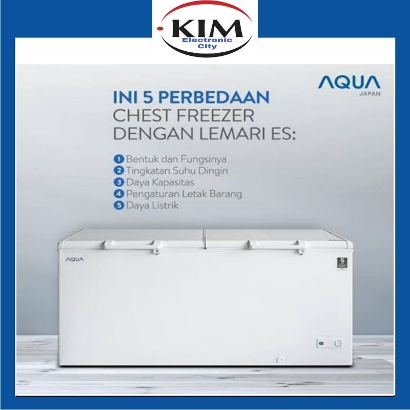 AQUA JAPAN CHEST FREEZER AQF-550R GARANSI RESMI [JABODETABEK