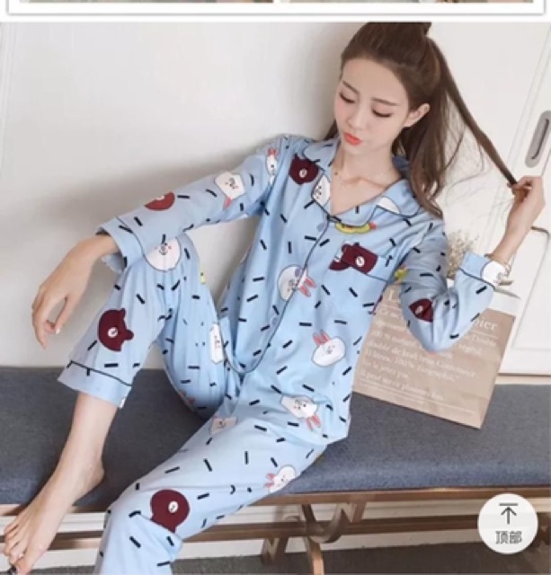 baju tidur wanita model banyak motif  motif pajamas line pp piyama murah / pajamas pp import premium