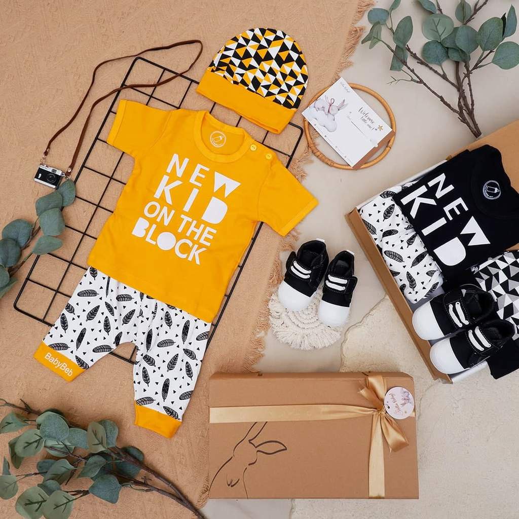 LIO036 Boys Baby Hampers 0-12 months/ Hampers bayi newborn/ Kado bayi/ baby boys gift set-Reed Yellow