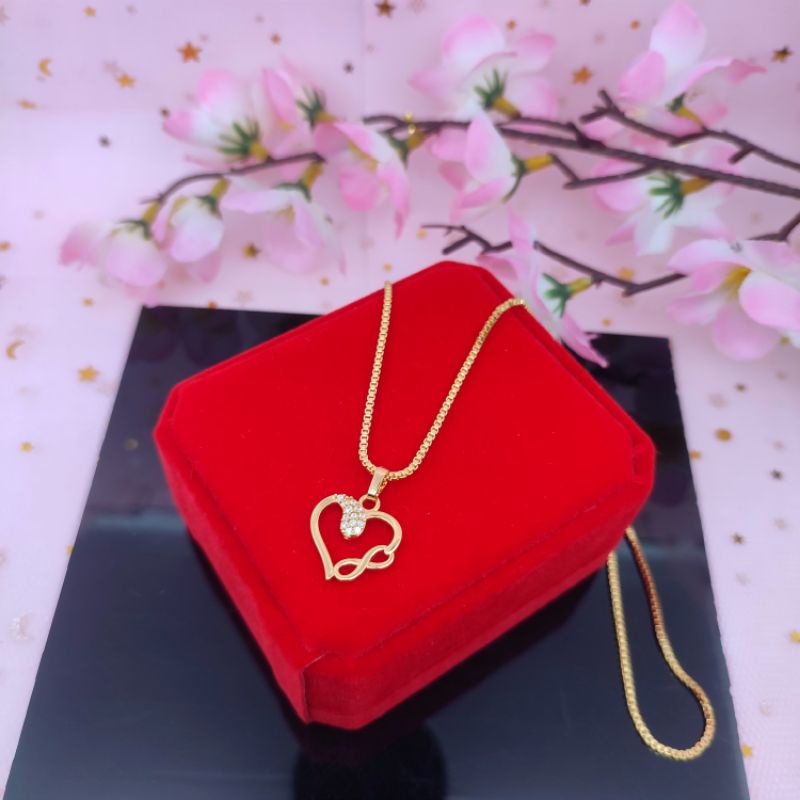 Kalung gold love permata yaxiya