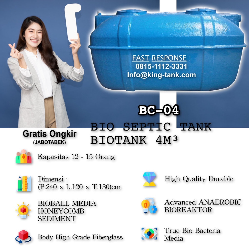 TANGKI Septictank BIOTECH 4000 Liter / 4 m3