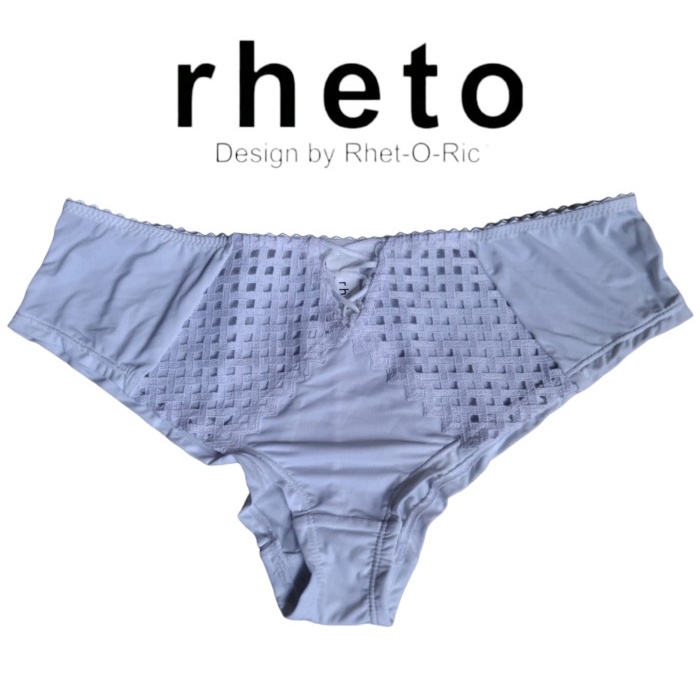 Panty RHETO White Nylon Front Circle
