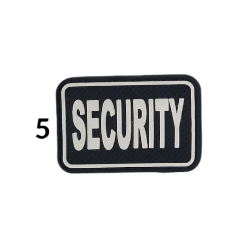 Emblem Patch Rubber Security / Emblem Logo Satpam, Linmas