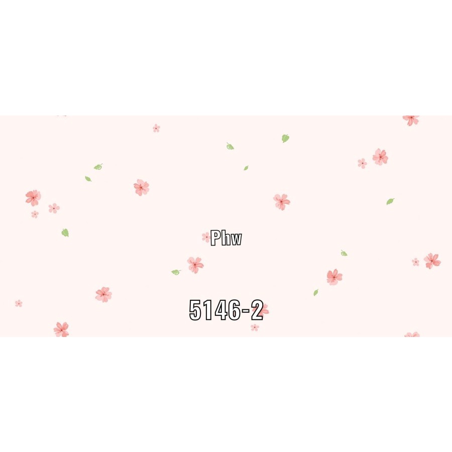 WALLPAPER DINDING MOTIF BUNGA KECIL PINK UNGU MINIMALIS DEKORASI KAMAR ANAK