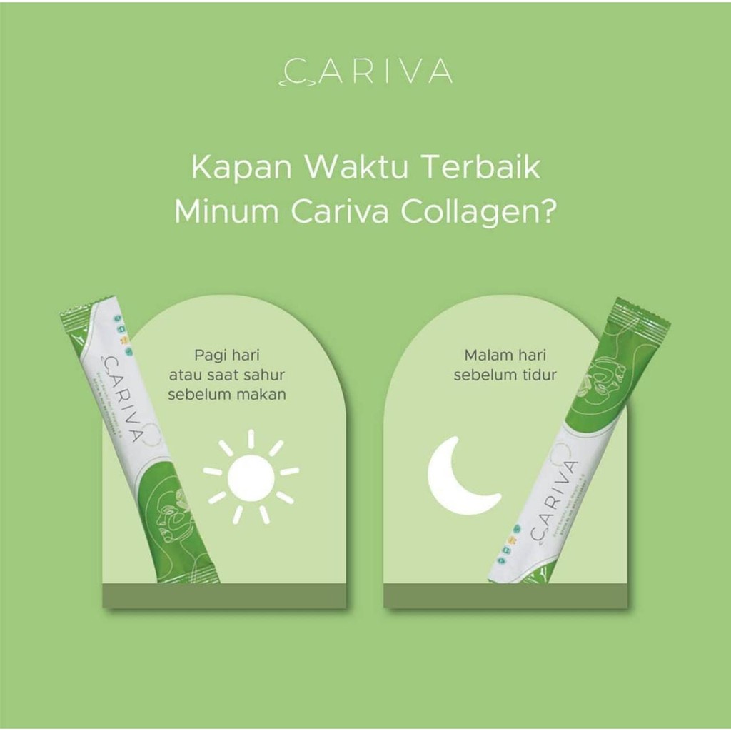 CARIVA Collagen 1 Box Unflavoured Glutahione Antioaxidant Glowing BPOM