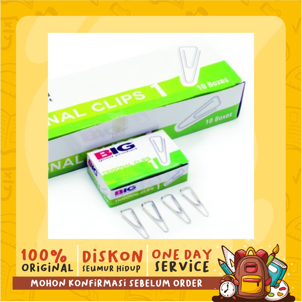 PAPER CLIP / PENJEPIT KERTAS / TRIGONAL CLIP N0.1 / NO.3 / NO.5 BIG
