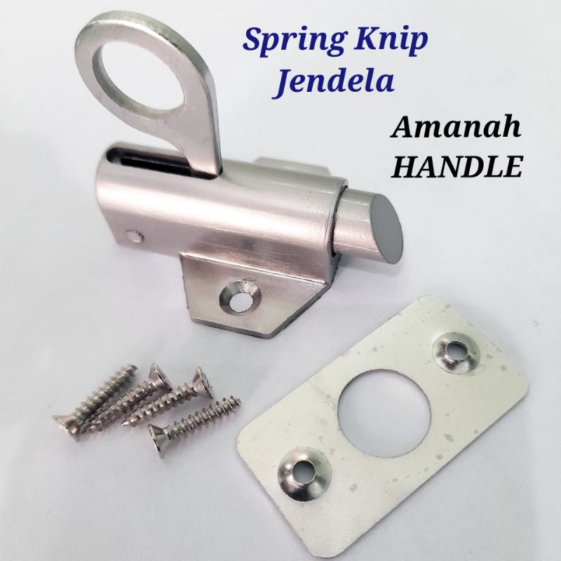 Pengunci jendela Spring Knip stainless - Kunci jendela modern