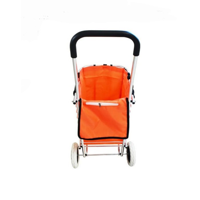 Kent KT-3002 Folded Trolley Aluminium - Troli Belanja Lipat Orange