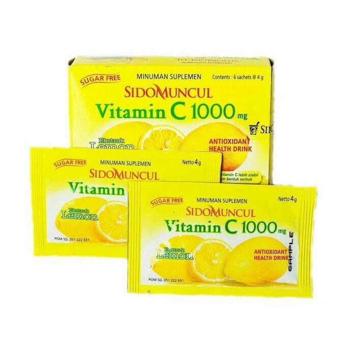 Sidomuncul Vitamin C 1000 Box Isi 6 Sachet Shopee Indonesia