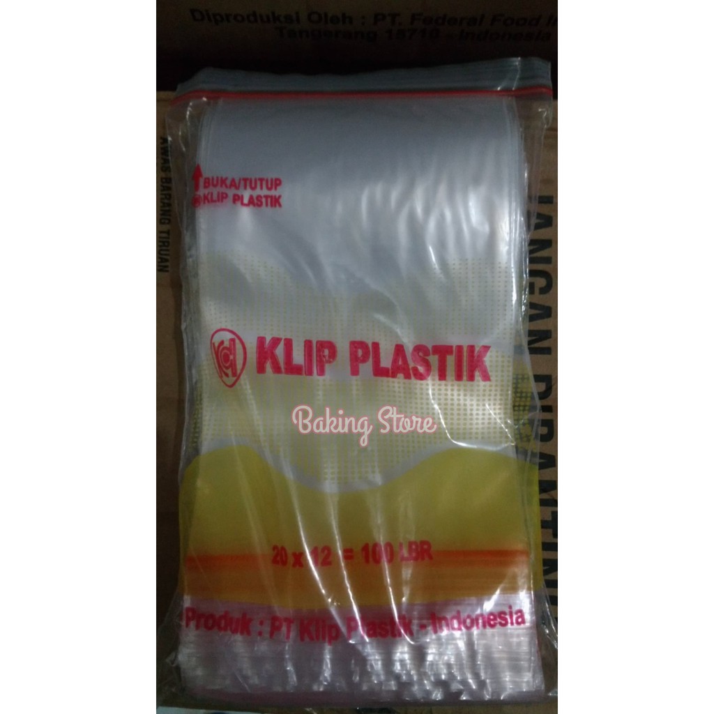 Kantong Plastik Klip - Zip Zip Lock Bag 12x20cm isi 100lembar