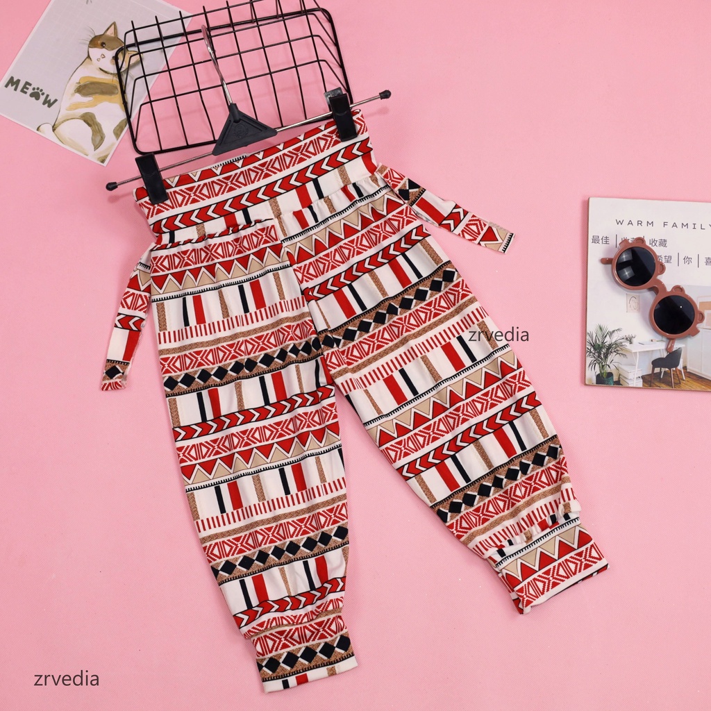 Aladin Carlissa uk 5-6 Tahun / Celana Panjang Anak Perempuan Murah Pants Bahan Adem Motif Grosir