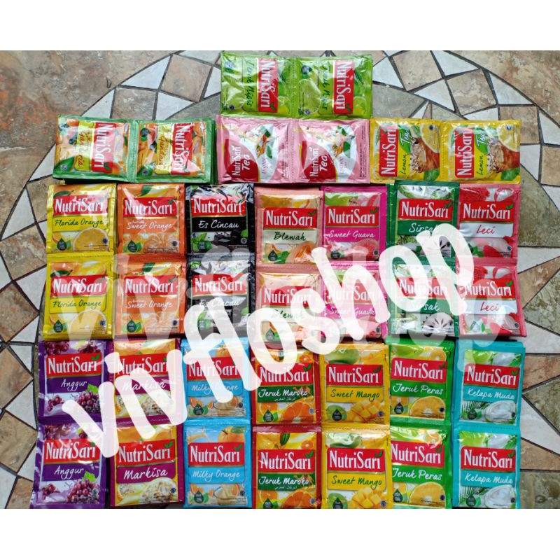 

Grosir & Eceran Nutri Sari/ Nutrisari Aneka Varian Kemasan Sachet (10 x 14 gram)