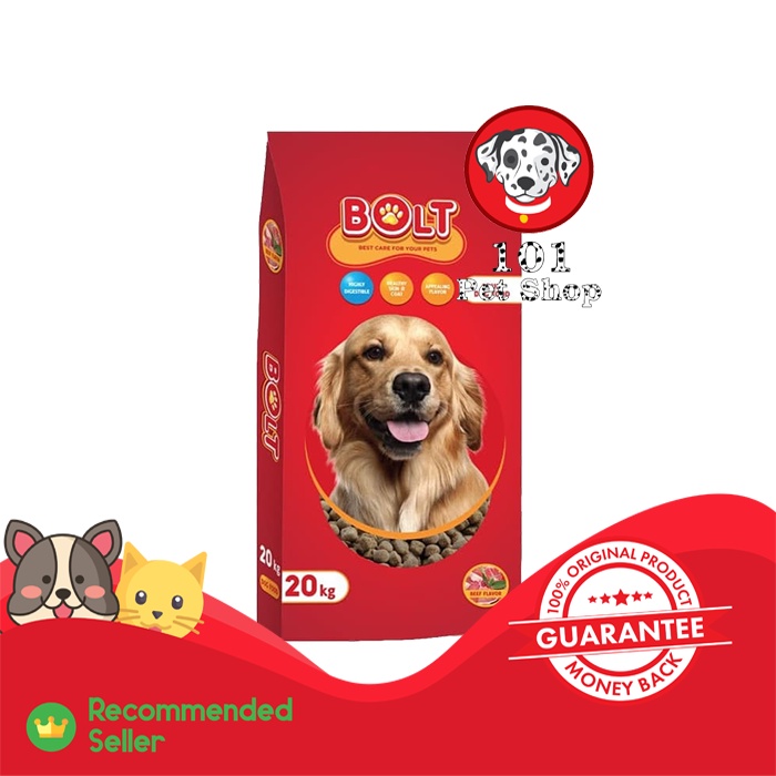 MAKANAN ANJING BOLT DOG RASA BEEF &amp; LAMB 20KG GOSEND GRAB All Varian