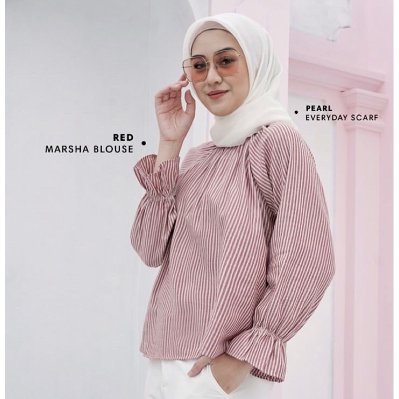 Benang Jarum x Buttonscarves x Allysa Hawadi Pink Marsha Blouse