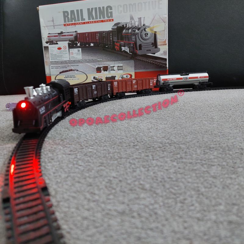 Mainan Kereta Api Rail King Railking Special SUARA dan lampu 4 Gerbong