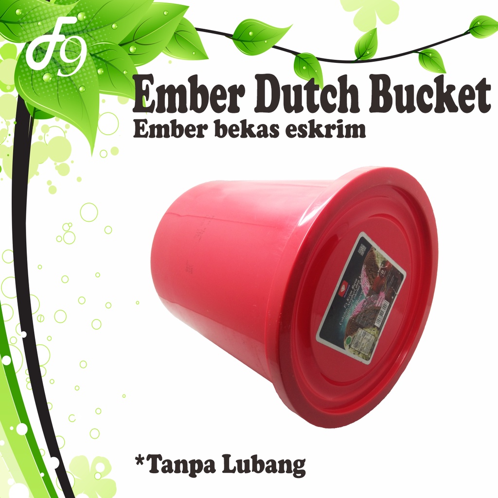 Ember Hidroponik Dutch Bucket lubang netpot 10 cm untuk Cabai Tomat Melon dll