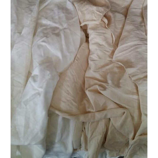 ✧Z09409✪ KAIN MAJUN/ KAIN LAP/KAIN BALL. BERAT 1 KG. PUTIH/ BAHAN KAOS KATUN