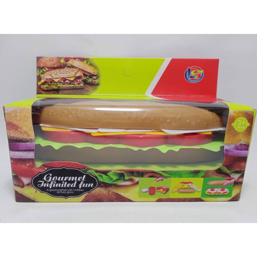 MAINAN HOTDOG Makanan Restauran / Mainan Makanan Potong / Mainan Fast Food