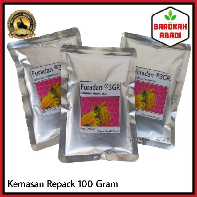 Furadan 3GR repack 100 gram - anti jamur tanaman -fungisida insektisida nematisida