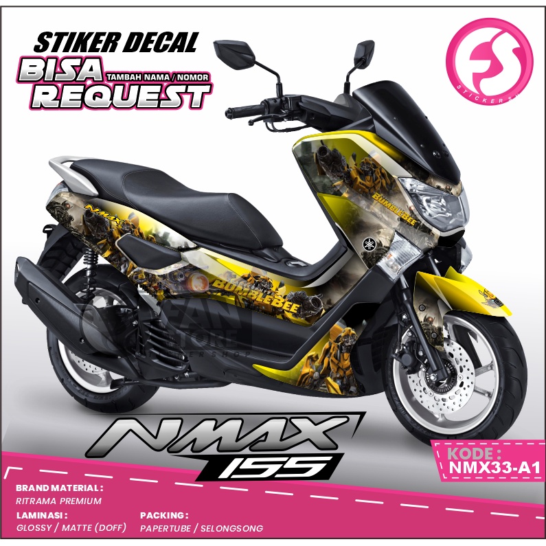 Decal Stiker Nmax Full Body Decal Nmax 2019 Full Body Striping Nmax 155 2019 Custom - Kode NMX33