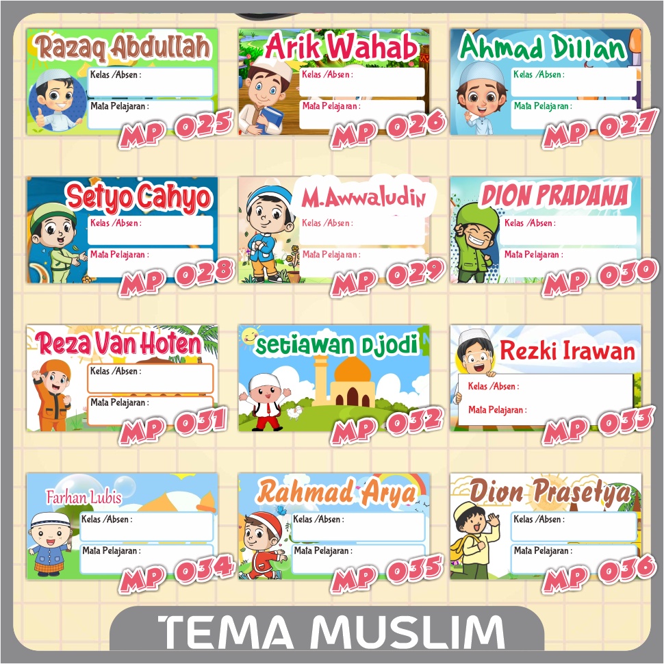 

STIKER LABEL MATA PELAJARAN SERI ANAK SHOLEH