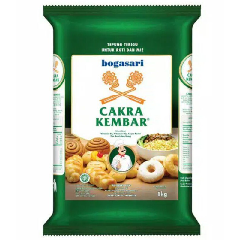 

Bogasari tepung terigu cakra ukuran 1 kg