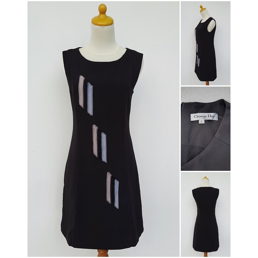 Preloved Dress Shift Black Christian Dior