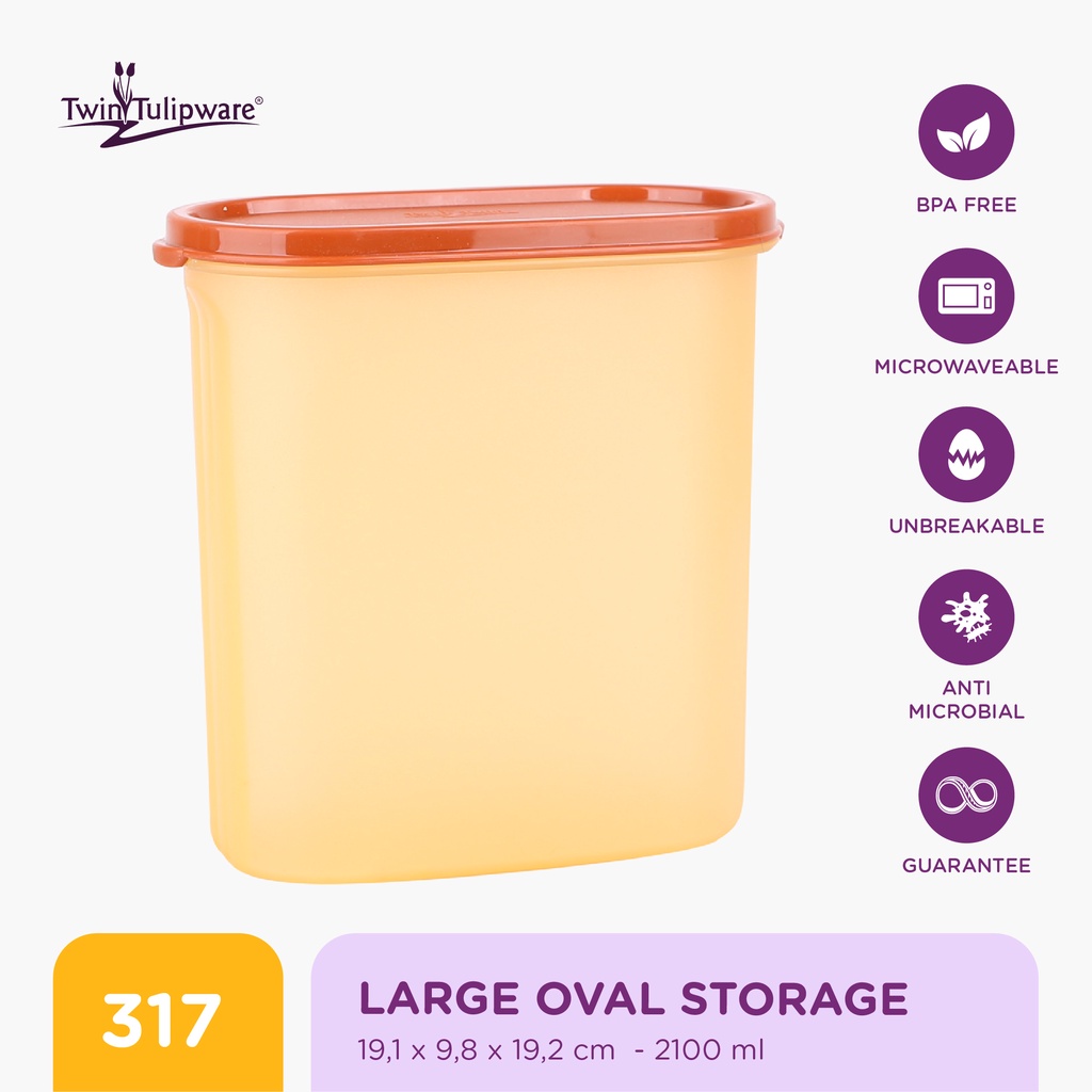 Twin Tulipware Large Oval Storage