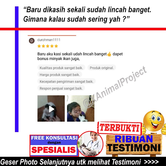 VITAMIN KUCING PENGGEMUK KUCING  VITAMIN BULU KUCING RONTOK KUSAM VITAMIN NAFSU MAKAN PAKET LENGKAP