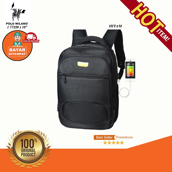 BEST SELLER!! Tas RANSEL PRIA MURAH POLO CAVALLO - 77220 - BACKPACK MULTIFUNGSI KEKINIAN FREE BOTOL Minum