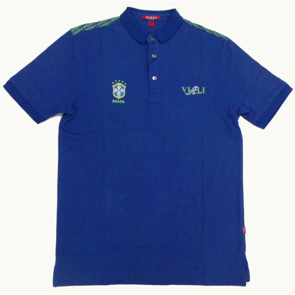 Viali Milano Polo Shirt Pria Lengan Pendek Biru