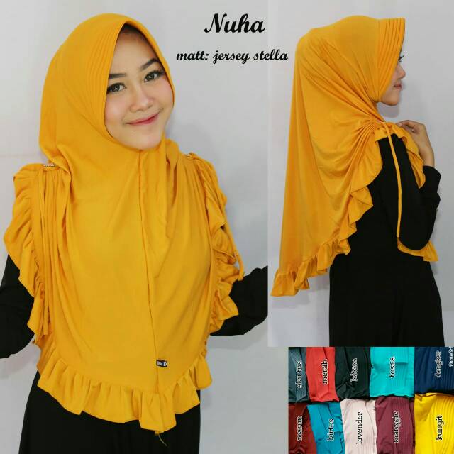 Jilbab nuha jersey superr