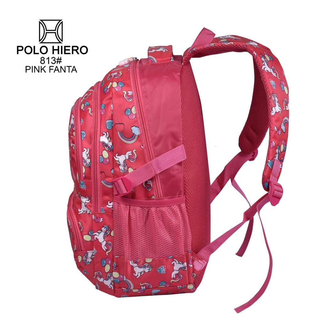 New Model Unicorn Tas Wanita Polo Hiero 813 Bahan Nylon Water Ressistant Tas Sekolah Fashion Perempuan