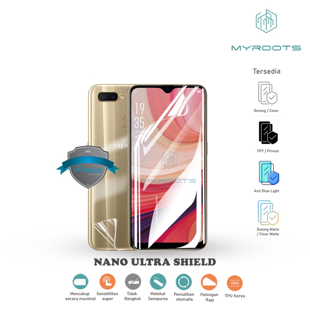 ANTI GORES JELLY HYDROGEL OPPO A7 - ANTI SHOCK SCREEN GUARD PROTECTOR LOG ON