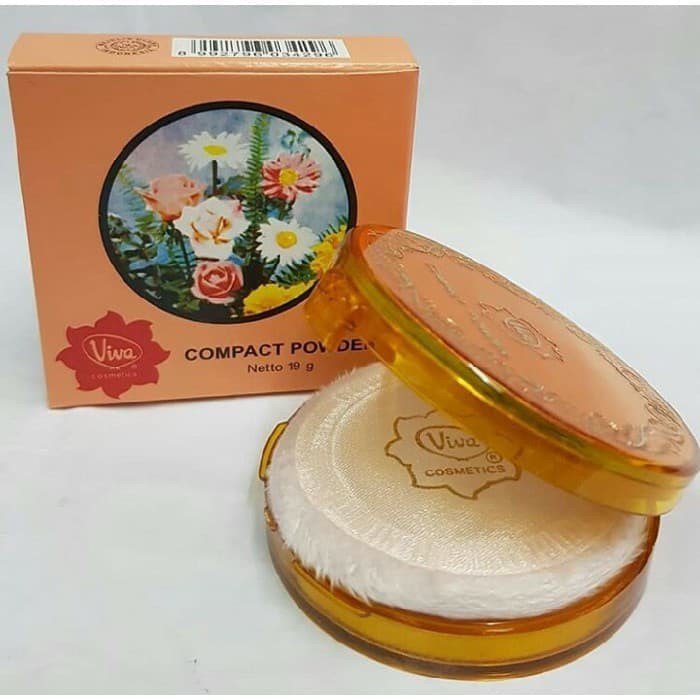 `ღ´ PHINKL `ღ´ 【v】【i】【v】【a】 Viva Bedak Compact Orange twc two way cake bedak padat anti wajah berminyak