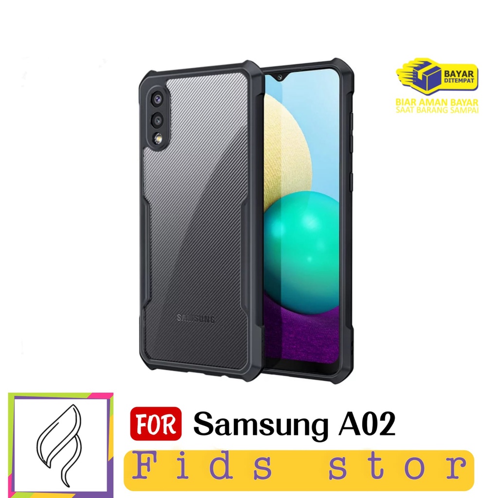 PROMO Case Samsung Galaxy A02 | M02 Hardcase Armor Shockproof Fusion Bumper Transparan Samsung M02