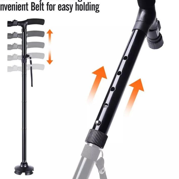 Update Tongkat Jalan Orang tua /Alat Bantu Jalan Orang Tua /Tongkat Jalan Lipat Lampu LED Trusty Can