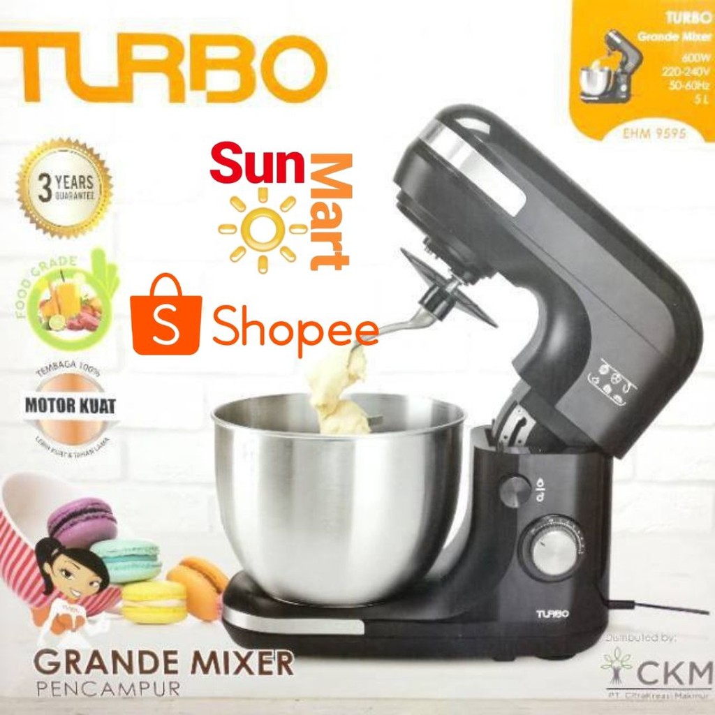 Turbo Stand Mixer EHM 9595 (5 Liter) Ready Stock Turbo Grande Mixer com 9595